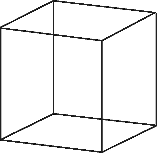 请受试者画出相同的立方体图案